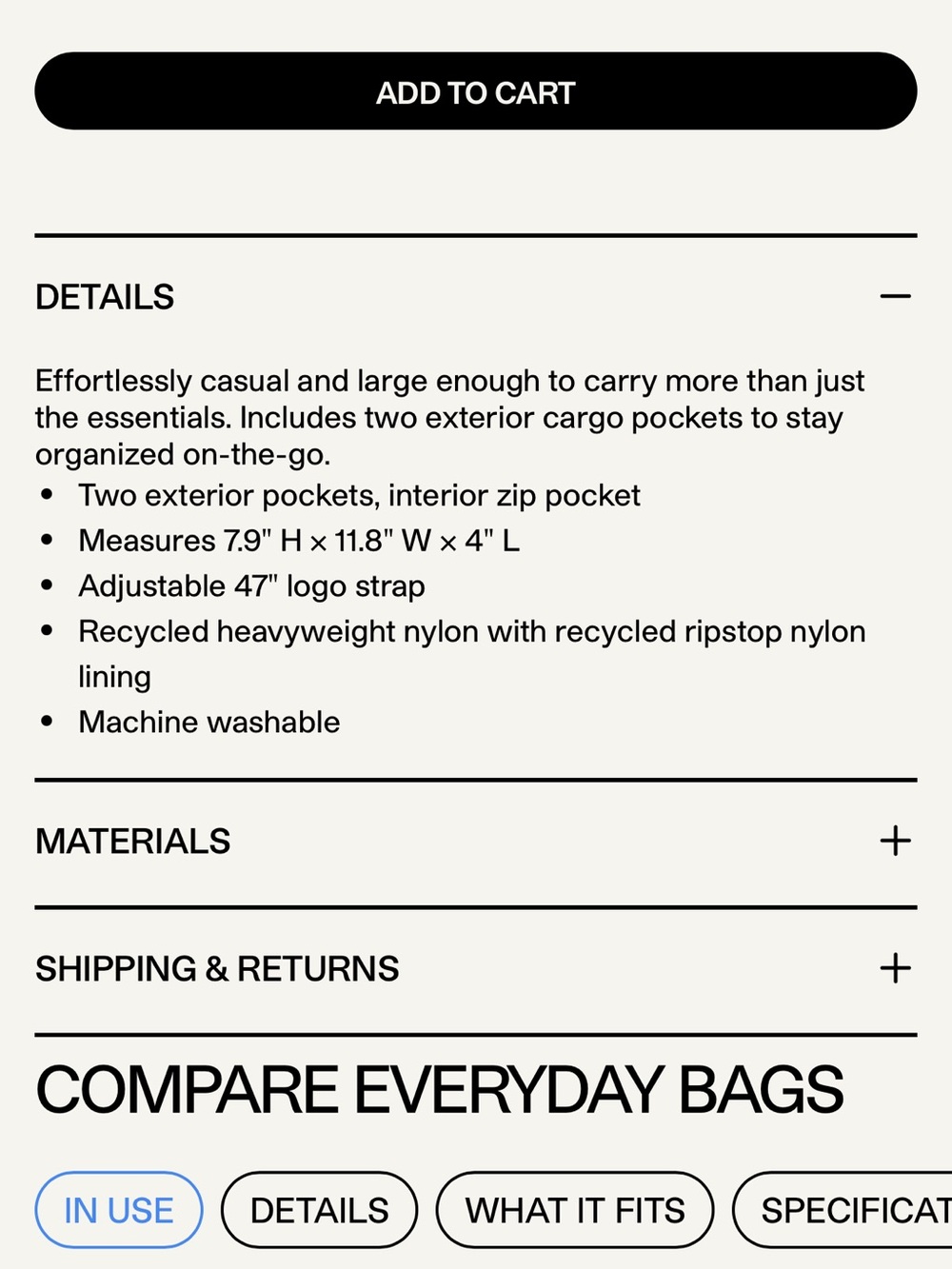 BAGGU MEDIUM CARGO CROSSBODY - CACOA - Picture 14 of 14